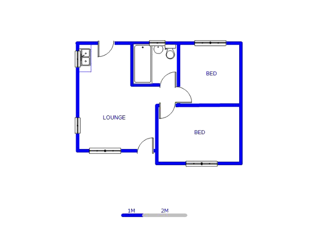 Floor plan of the property in Vereeniging