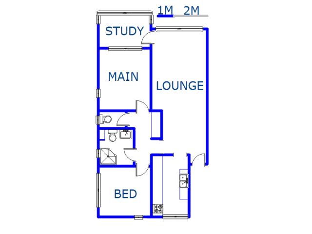 Floor plan of the property in Bluff