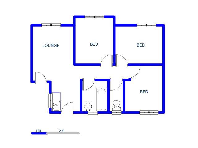 Floor plan of the property in Wilfordon