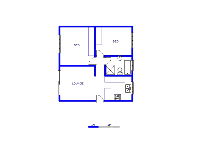 Floor plan of the property in Northgate (JHB)