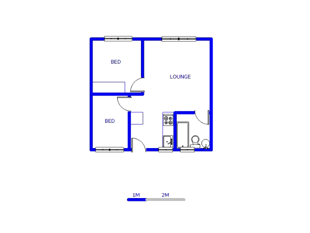 Floor plan of the property in Jabulani