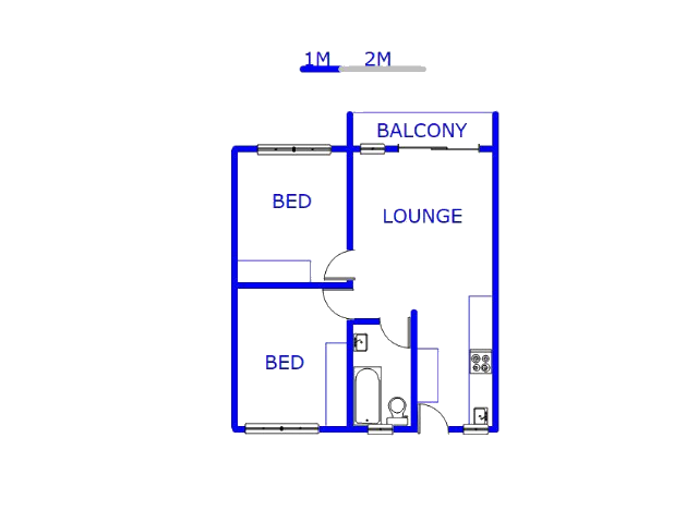 Floor plan of the property in Newlands East