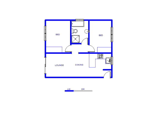Floor plan of the property in Parkrand