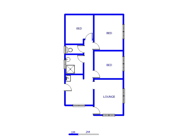 Floor plan of the property in Lenasia South