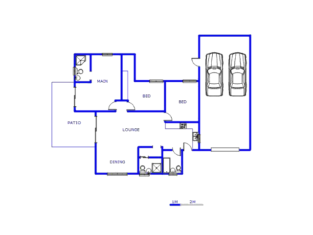 Floor plan of the property in Protea Glen