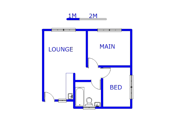 Floor plan of the property in Fleurhof