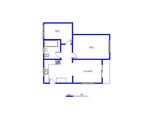 Floor plan of the property in Diepkloof