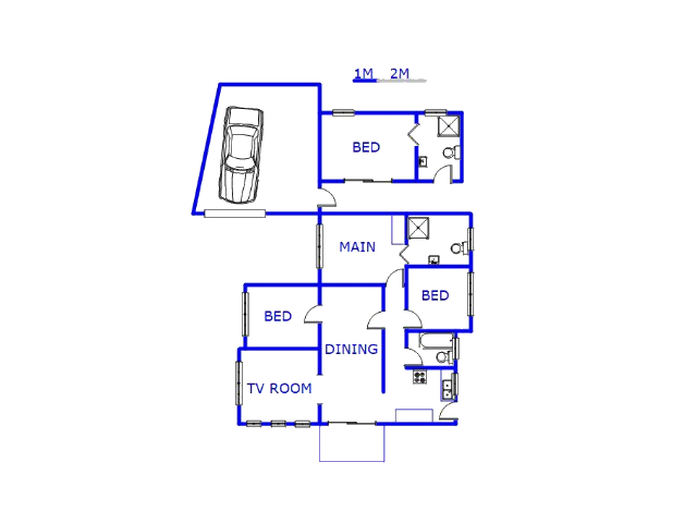 Floor plan of the property in Dobsonville