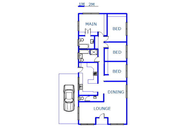 Floor plan of the property in Northdale (PMB)