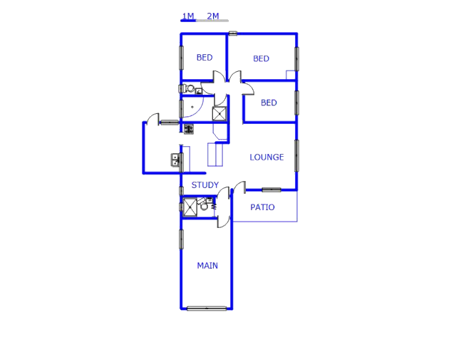Floor plan of the property in Pinetown 