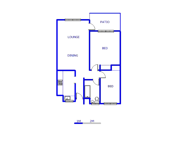 Floor plan of the property in Vanderbijlpark