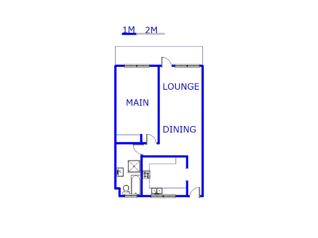 Floor plan of the property in Benoni