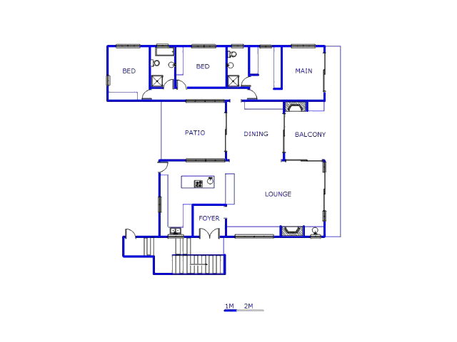 Floor plan of the property in Vleesbaai