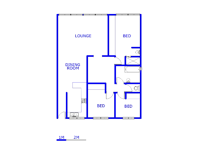 Floor plan of the property in Wonderboom South