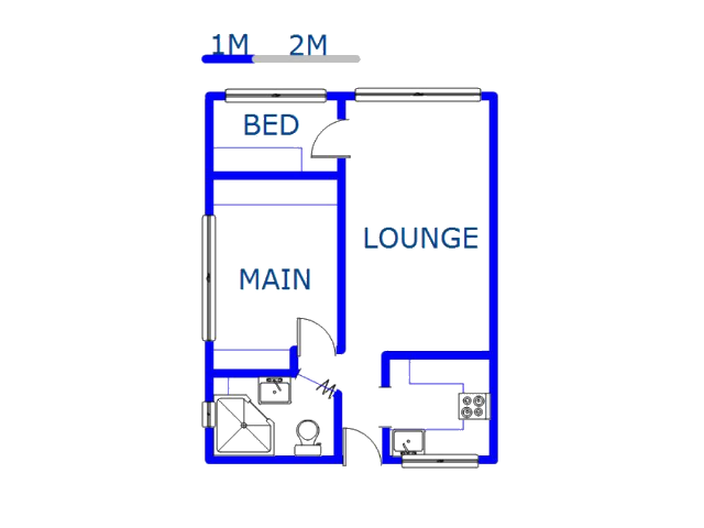 Floor plan of the property in Morningside - DBN