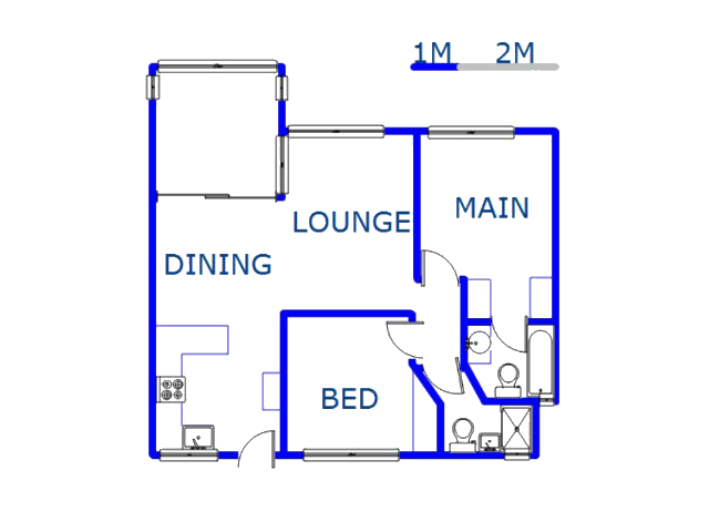 Floor plan of the property in Winklespruit