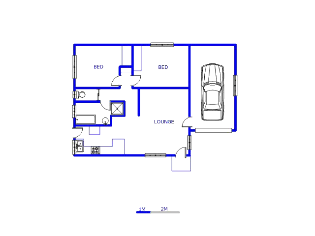 Floor plan of the property in Randpoort