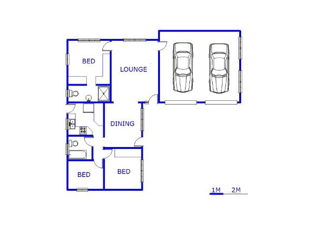 Floor plan of the property in Pinetown 