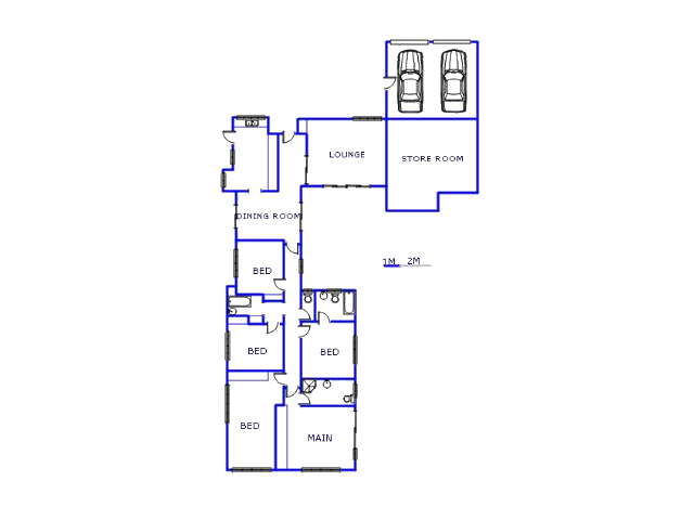 Floor plan of the property in Glen Marais