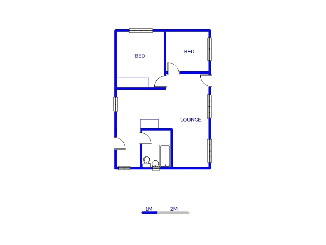 Floor plan of the property in Protea Glen