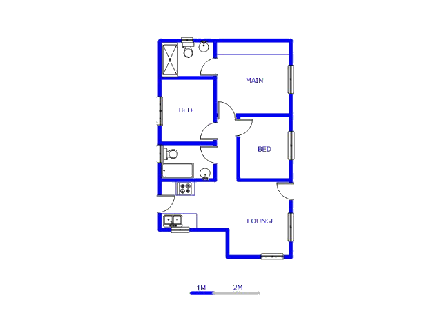 Floor plan of the property in Protea Glen