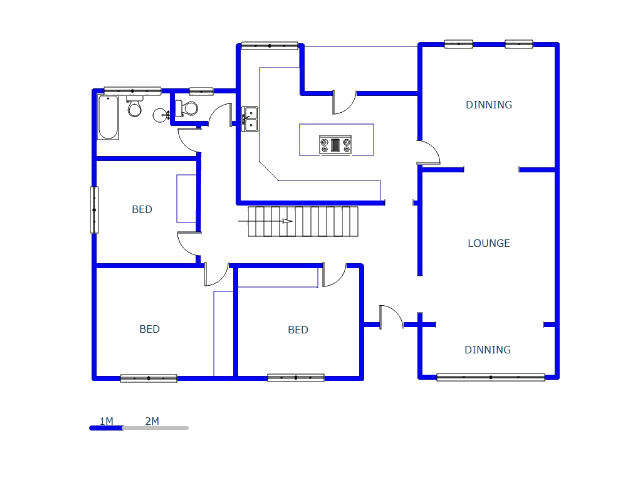 Floor plan of the property in Fishers Hill