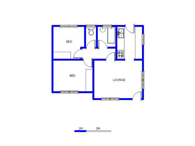 Floor plan of the property in Mohlakeng