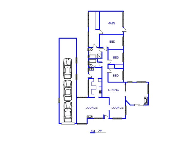 Floor plan of the property in Vanderbijlpark