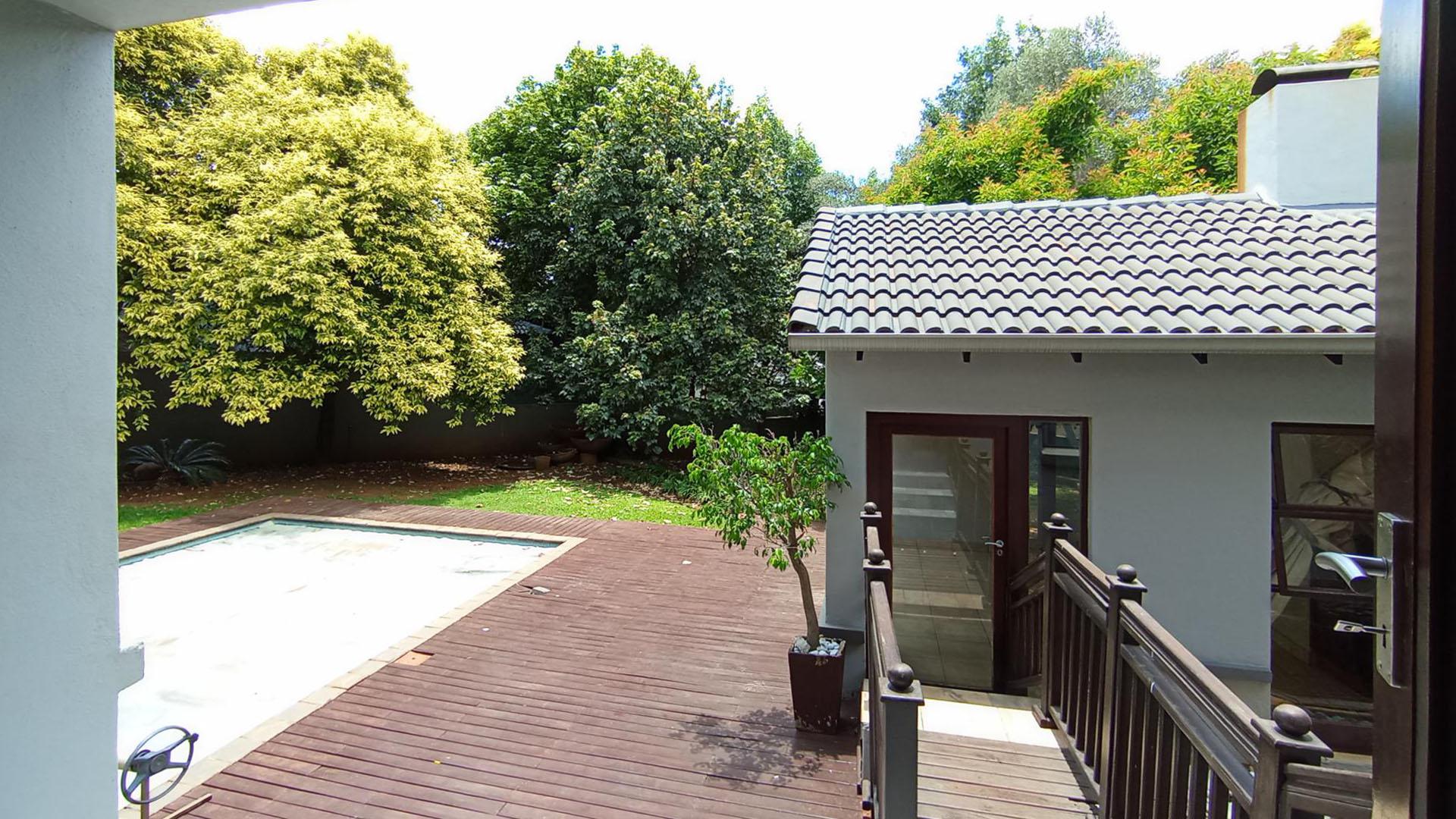 Backyard of property in Midstream Estate