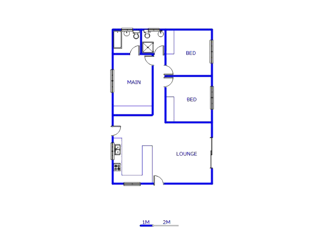 Floor plan of the property in Greenhills