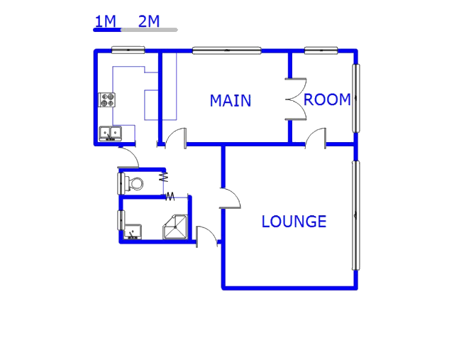 Floor plan of the property in Umbilo 
