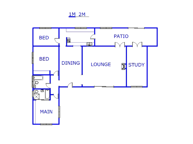 Floor plan of the property in Deneysville