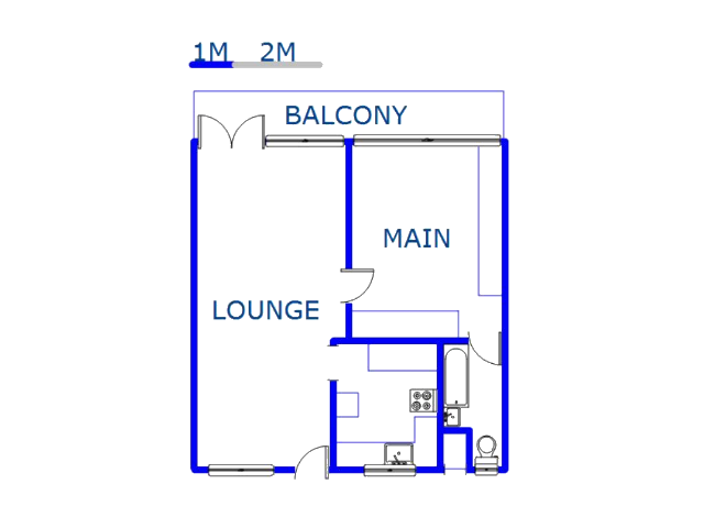 Floor plan of the property in Pinetown 