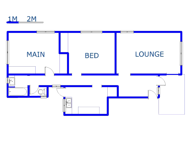 Floor plan of the property in Bulwer (Dbn)