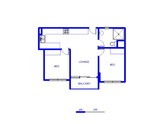 Floor plan of the property in Kenilworth - CPT