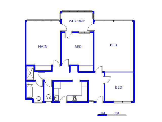 Floor plan of the property in Arcadia