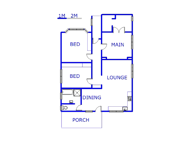 Floor plan of the property in Umbilo 