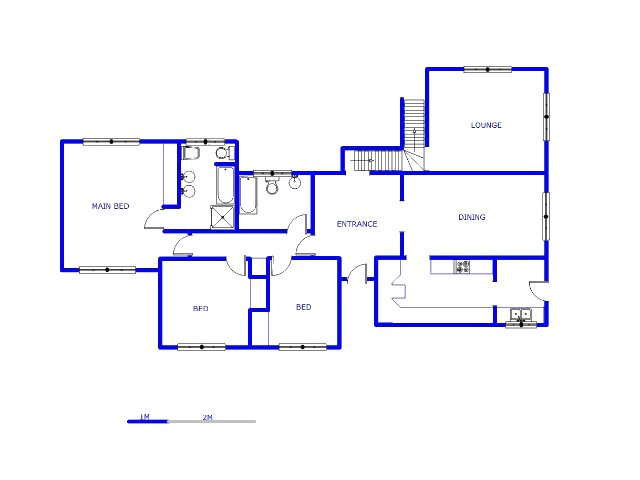 Floor plan of the property in Oakdene