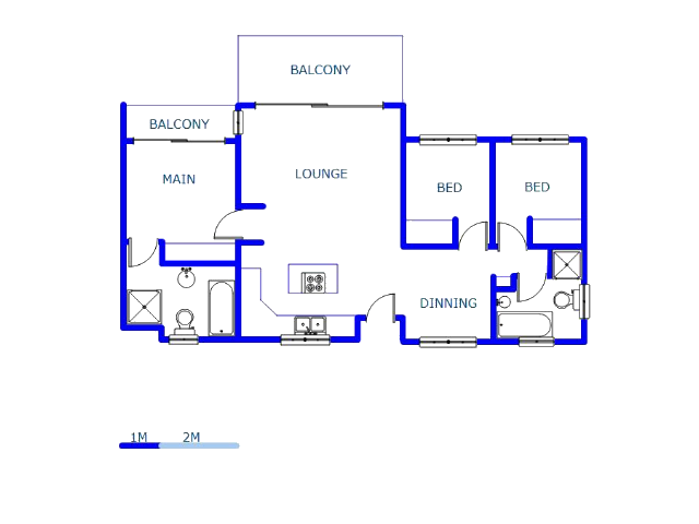 Floor plan of the property in Erand Gardens