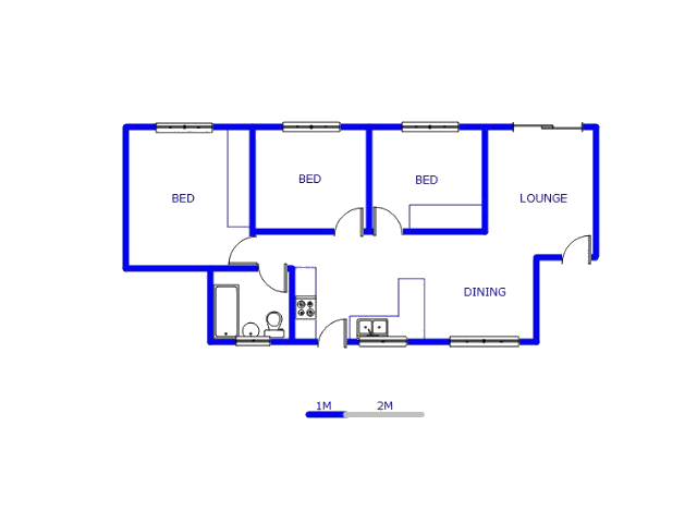 Floor plan of the property in Kagiso