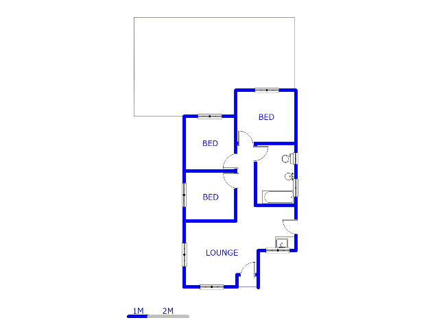 Floor plan of the property in Soshanguve East