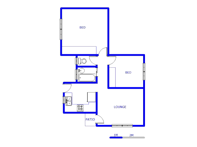 Floor plan of the property in Mohlakeng