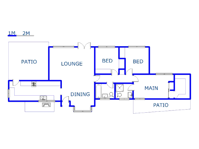 Floor plan of the property in Malvern - DBN