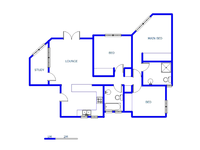 Floor plan of the property in North Riding A.H.