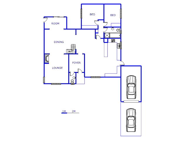 Floor plan of the property in Kuils River