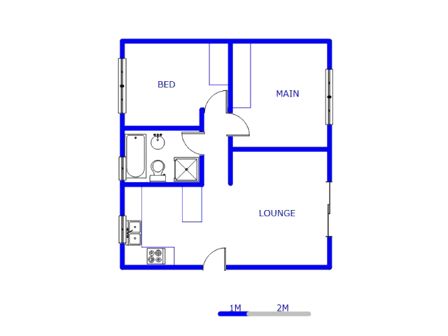 Floor plan of the property in Weltevreden Park
