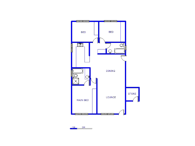 Floor plan of the property in Bellairspark