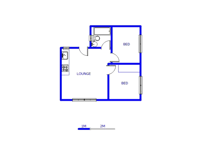 Floor plan of the property in Fleurhof