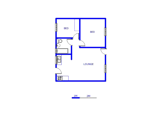Floor plan of the property in Lehae