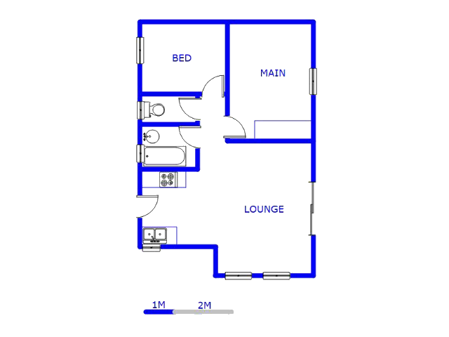 Floor plan of the property in Andeon